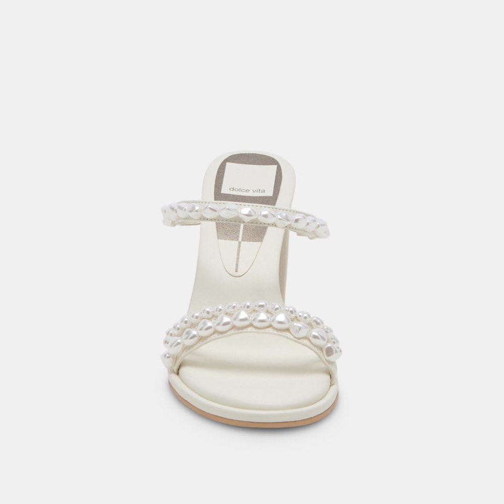 Dolce Vita Barrit Pearl Heels Vanilla Pearls