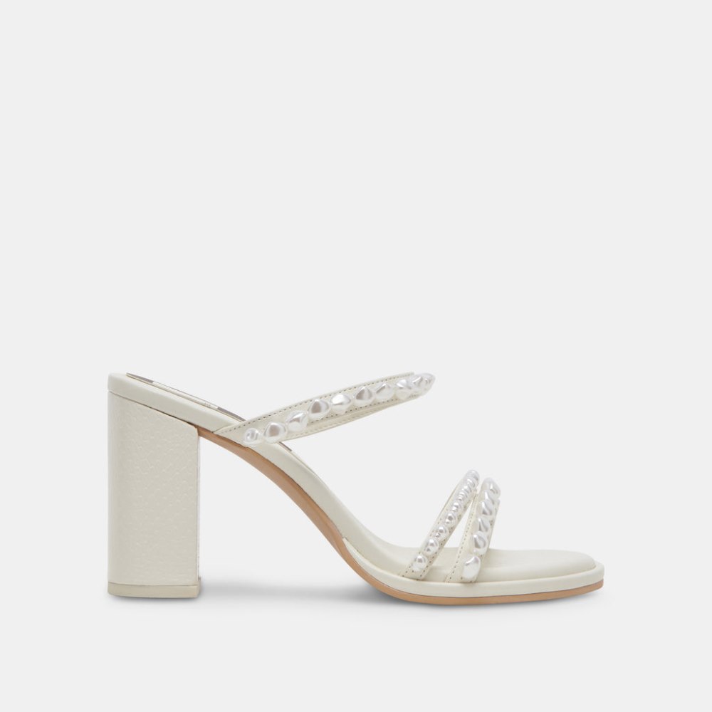 Dolce Vita Barrit Pearl Heels Vanilla Pearls