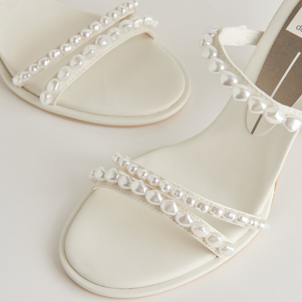 Dolce Vita Barrit Pearl Heels Vanilla Pearls
