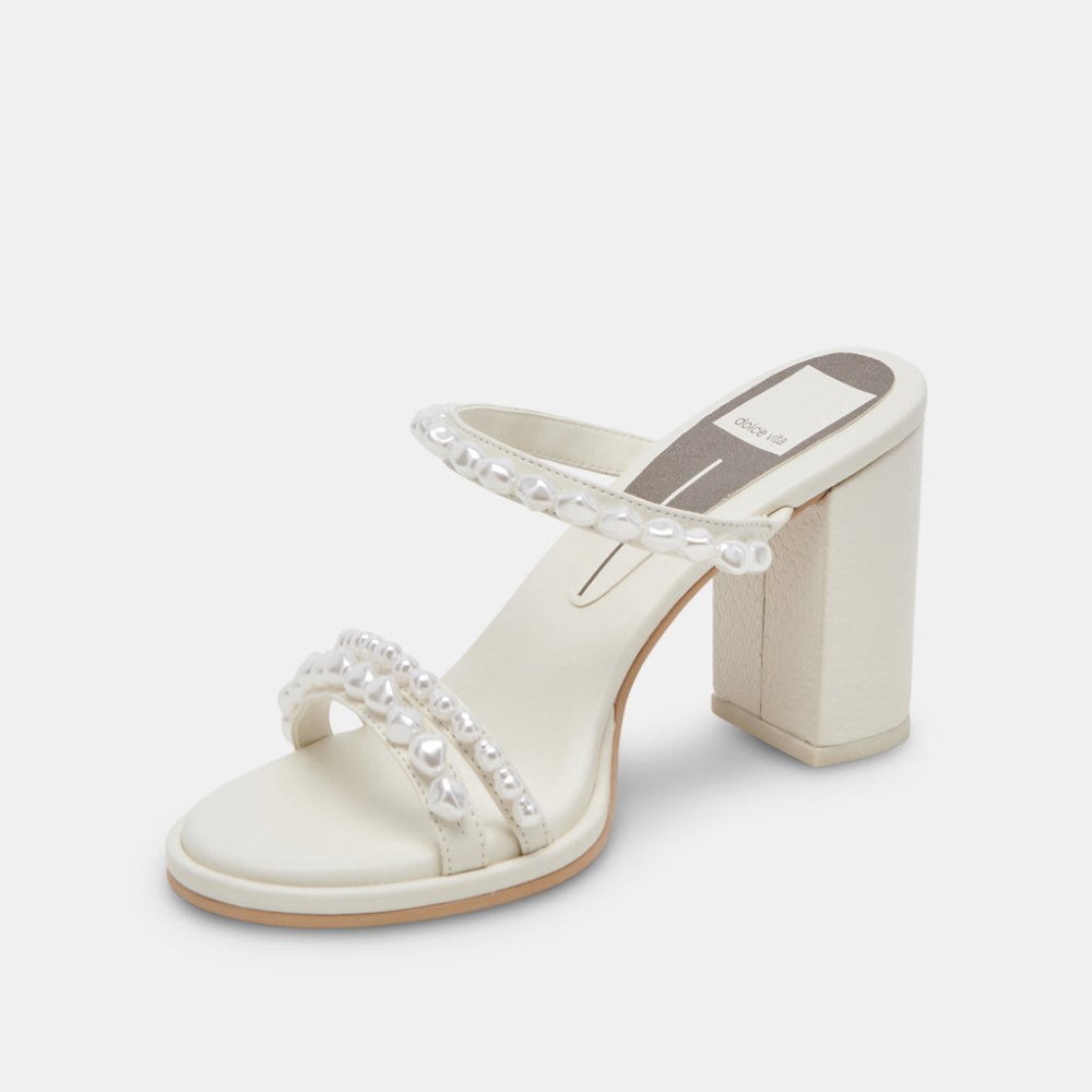 Dolce Vita Barrit Pearl Heels Vanilla Pearls