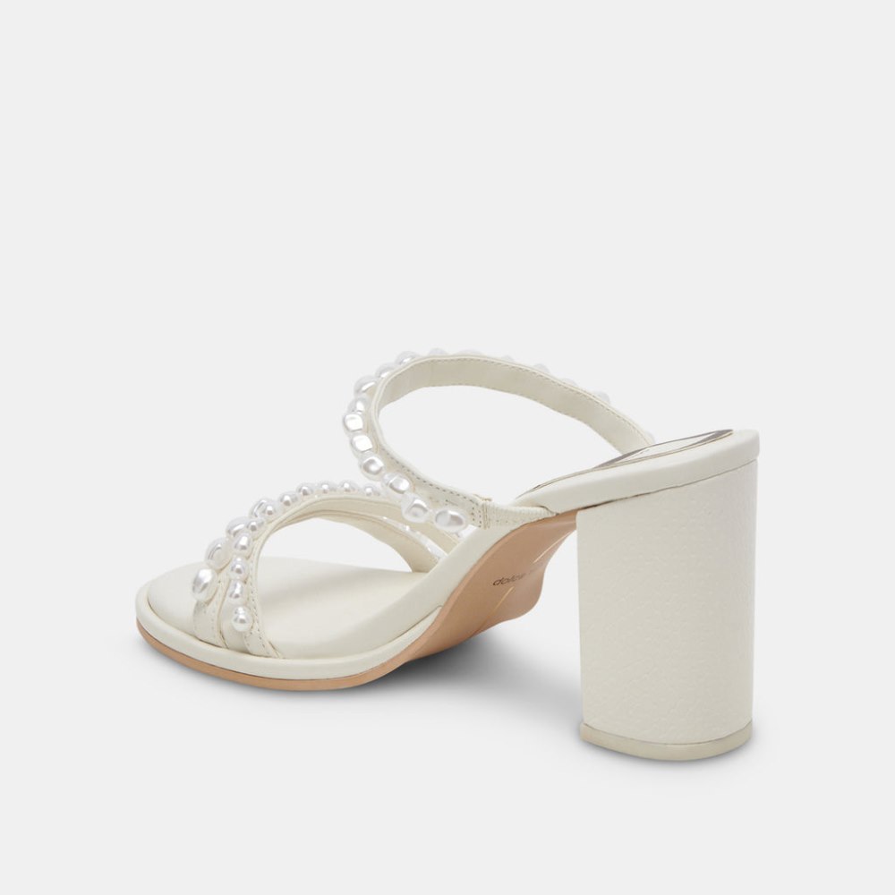 Dolce Vita Barrit Pearl Heels Vanilla Pearls