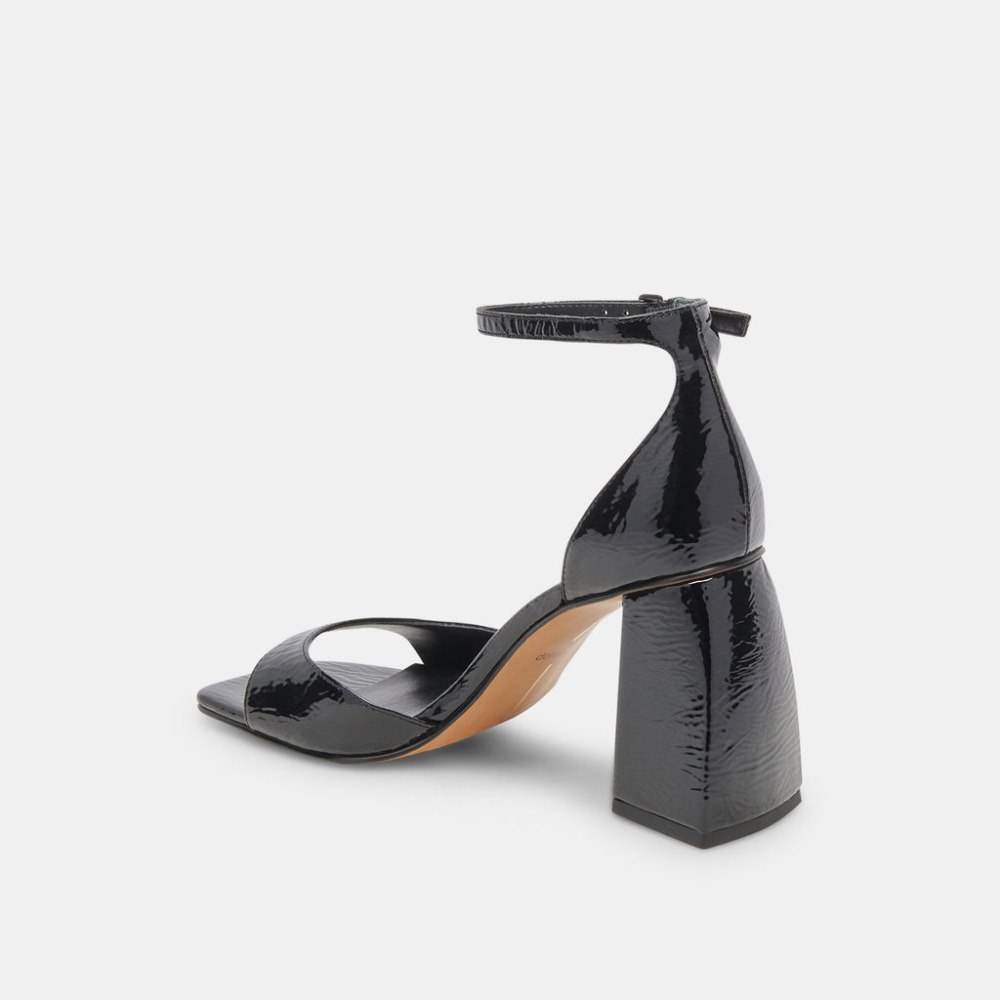 Dolce Vita Janey Heels Midnight Crinkle Patent