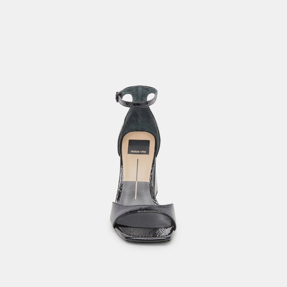 Dolce Vita Janey Heels Midnight Crinkle Patent