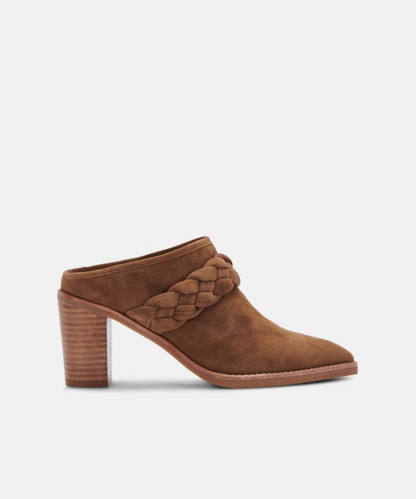 Dolce Vita Serla Mules Dk Brown Suede