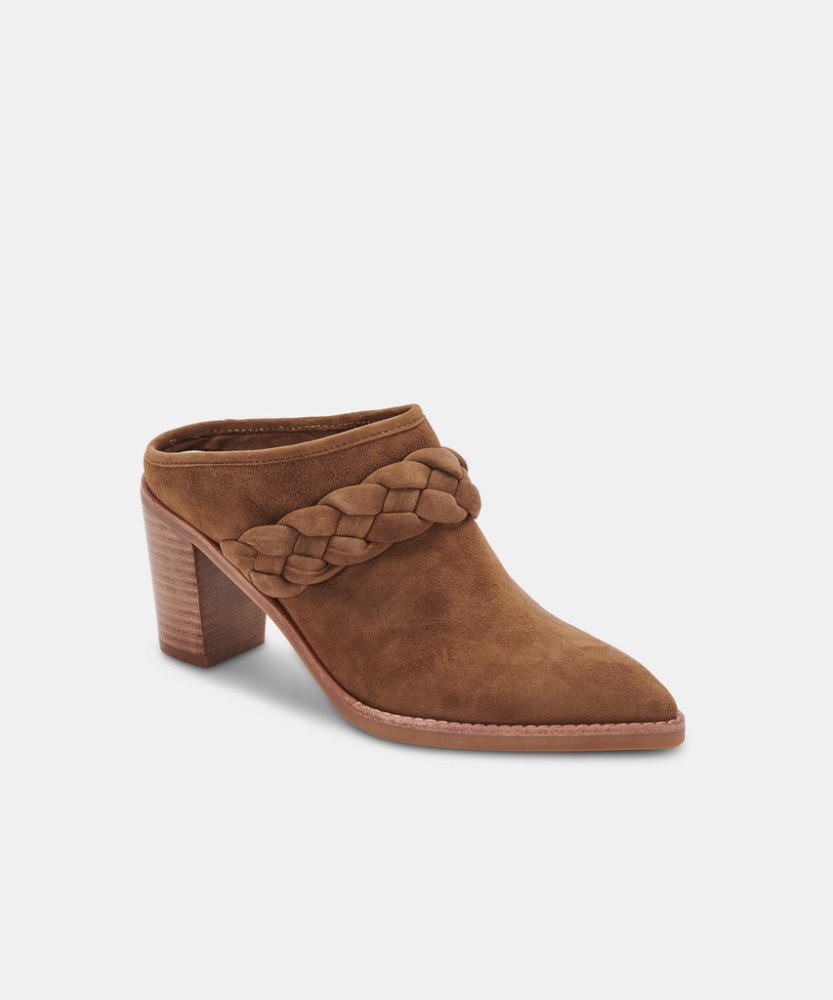 Dolce Vita Serla Mules Dk Brown Suede