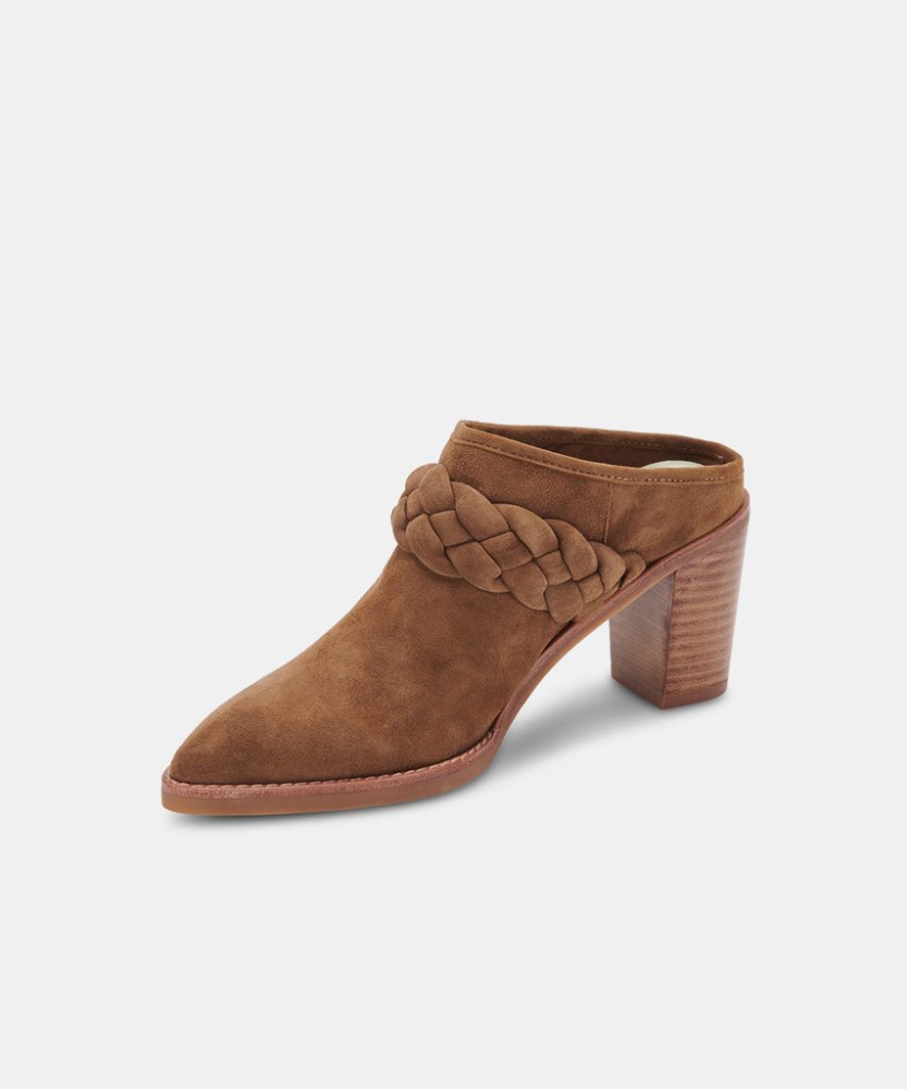 Dolce Vita Serla Mules Dk Brown Suede