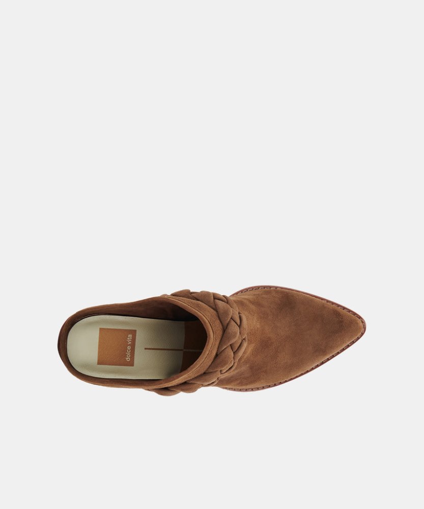 Dolce Vita Serla Mules Dk Brown Suede