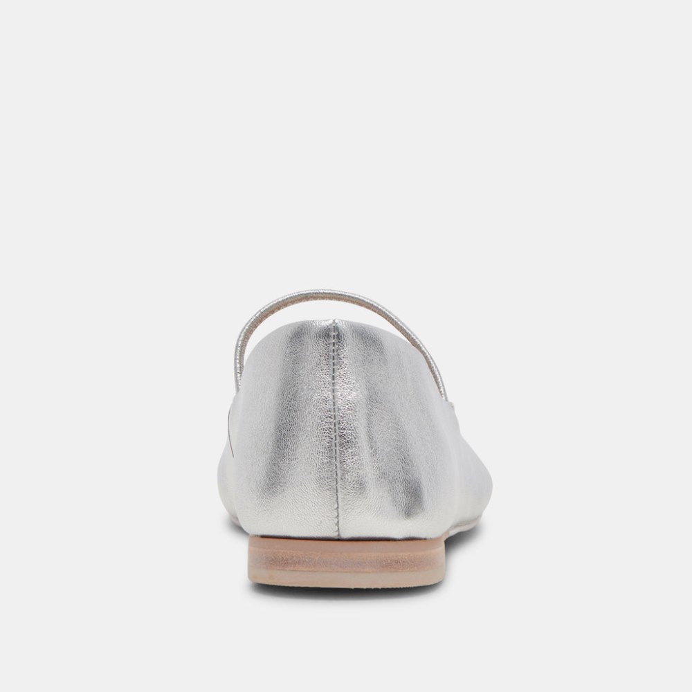 Dolce Vita Carin Ballet Flats Silver Metallic Leather