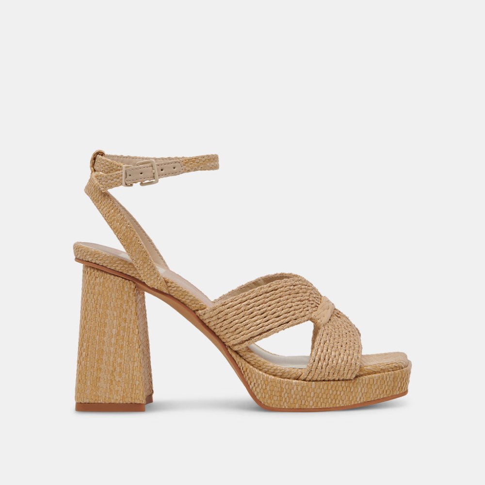 Dolce Vita Aries Heels Lt Natural Raffia