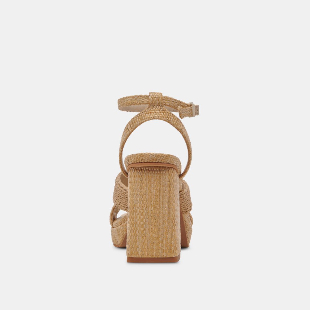Dolce Vita Aries Heels Lt Natural Raffia