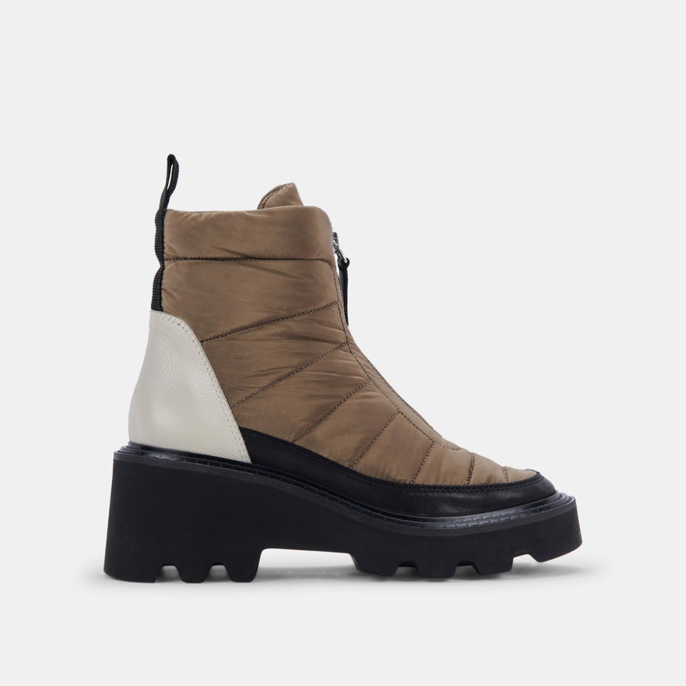 Dolce Vita Helki Boots Olive Multi Nylon