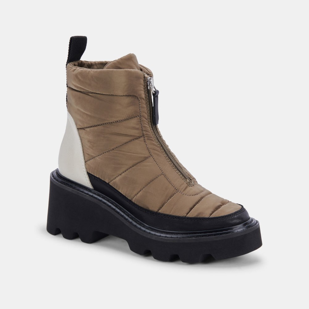 Dolce Vita Helki Boots Olive Multi Nylon