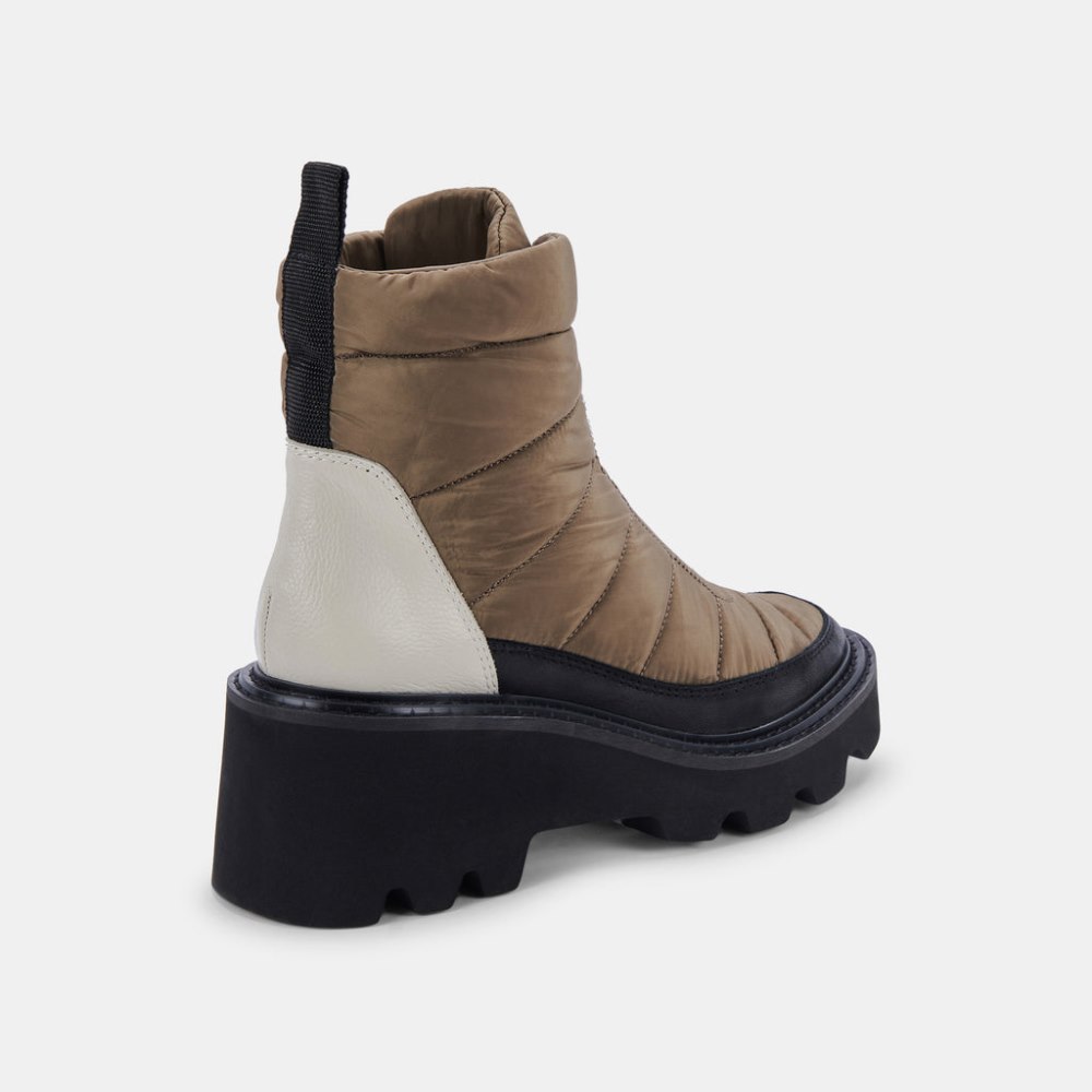 Dolce Vita Helki Boots Olive Multi Nylon