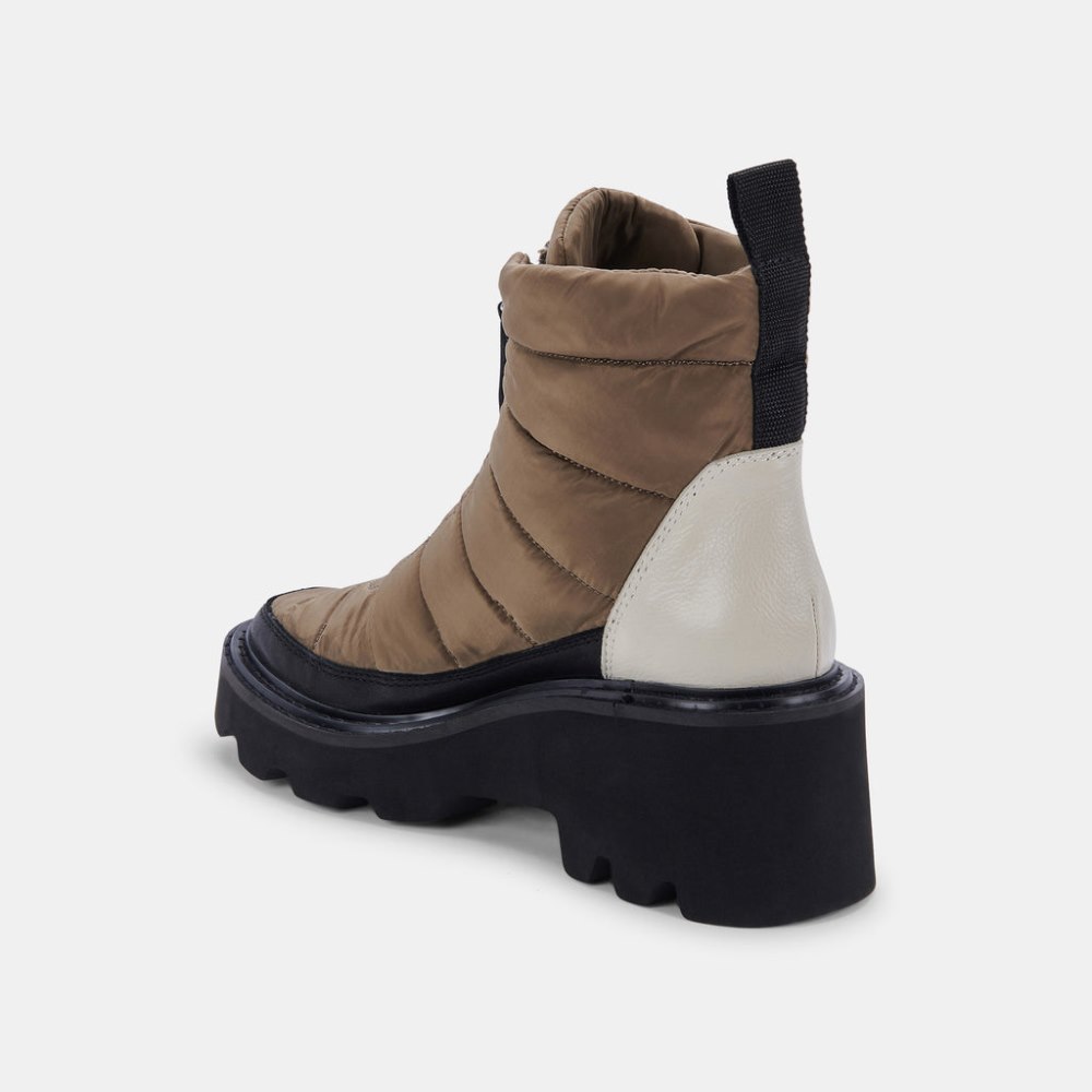 Dolce Vita Helki Boots Olive Multi Nylon
