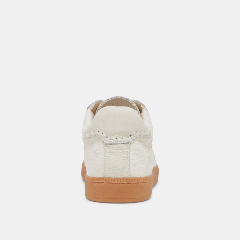 Dolce Vita Notice Stitch Sneakers Ivory Calf Hair