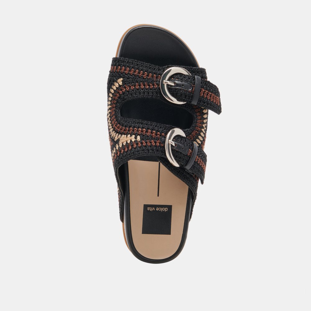 Dolce Vita Ralli Sandals Black Multi Knit