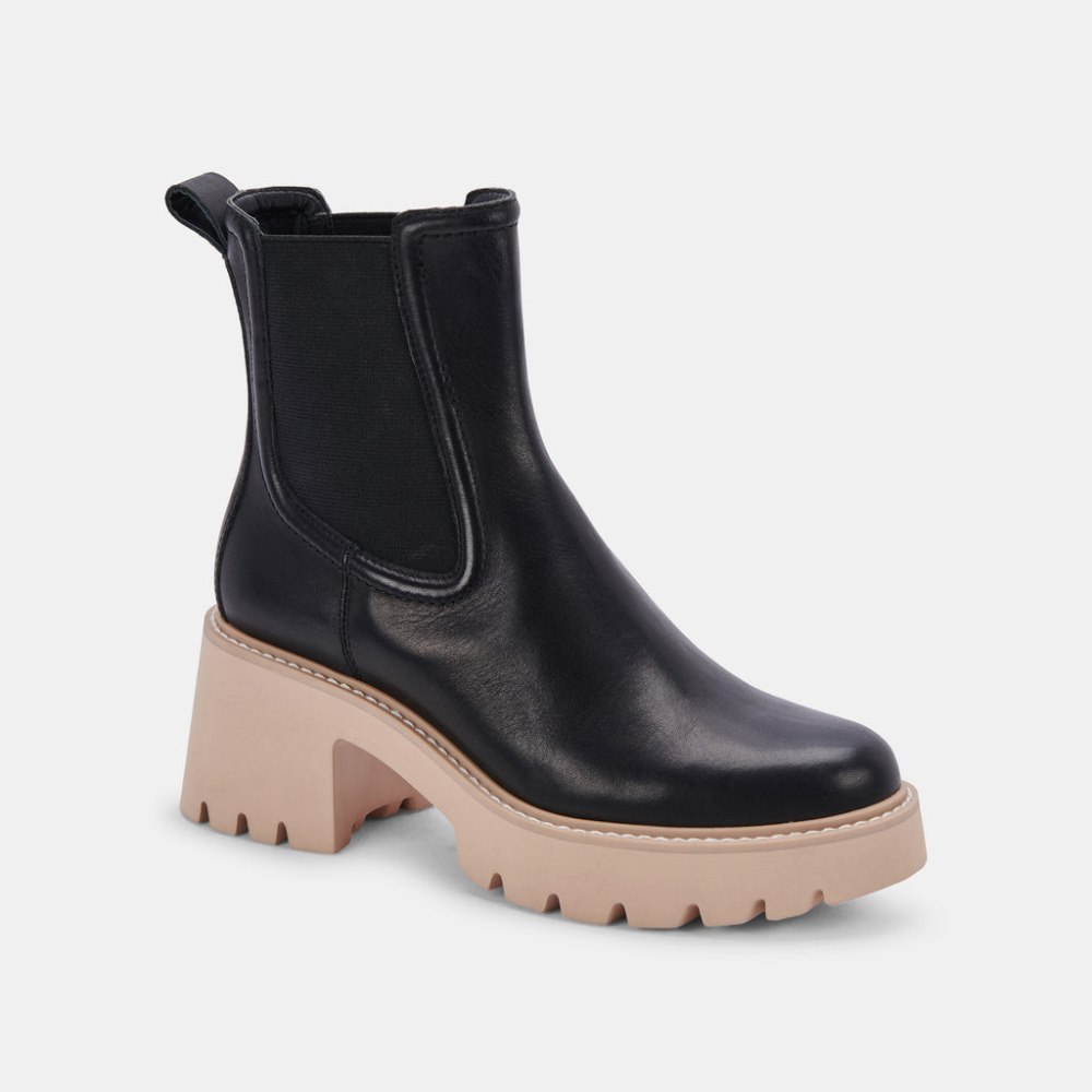 Dolce Vita Hawk H2o Booties Black Leather