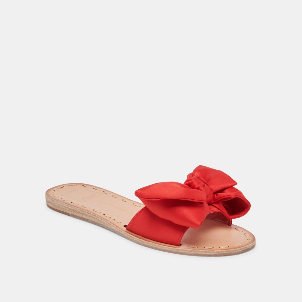 Dolce Vita Darsey Sandals Red Satin