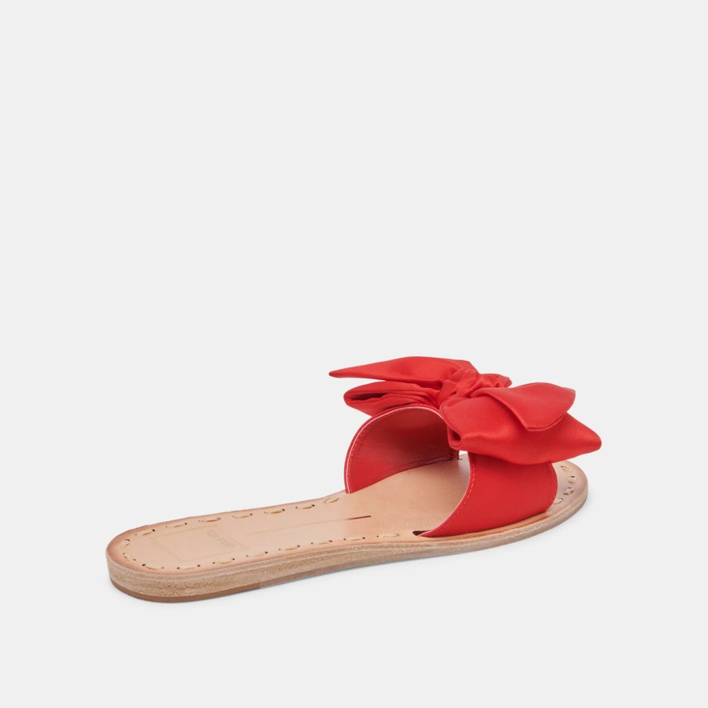 Dolce Vita Darsey Sandals Red Satin