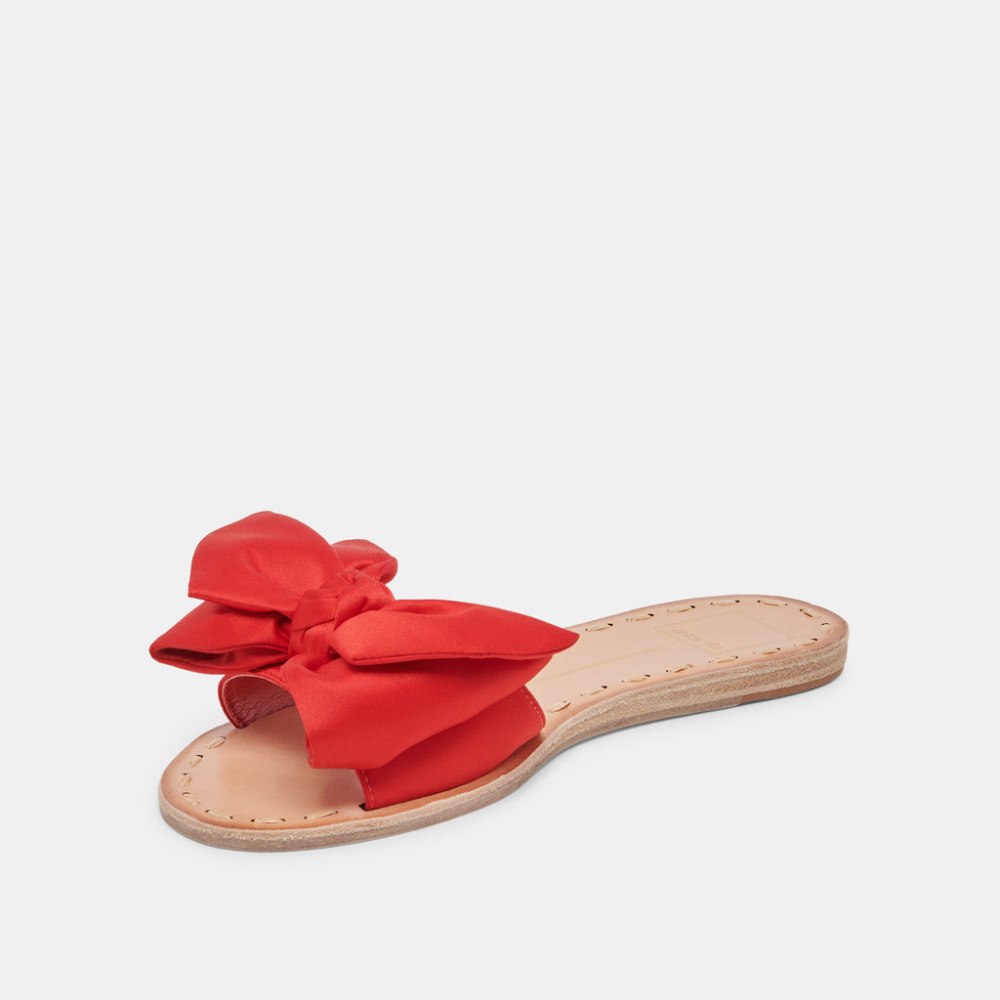 Dolce Vita Darsey Sandals Red Satin