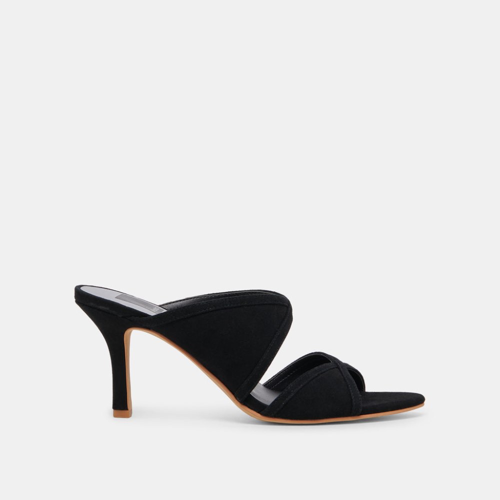 Dolce Vita Mandel Heels Onyx Suede