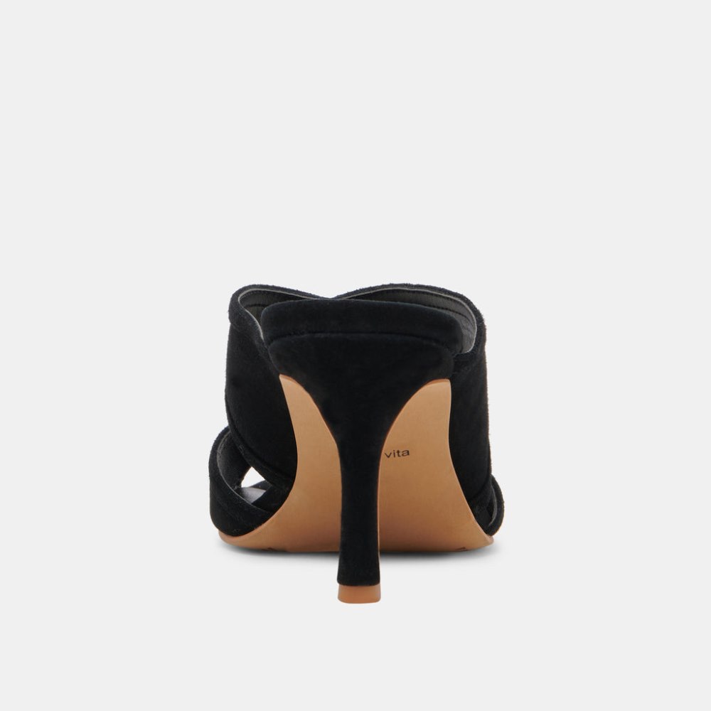 Dolce Vita Mandel Heels Onyx Suede