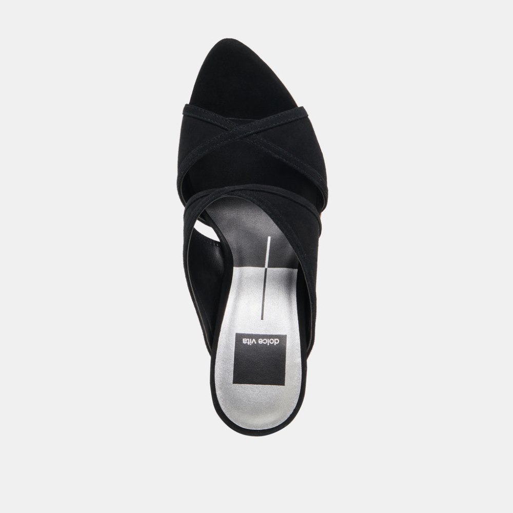 Dolce Vita Mandel Heels Onyx Suede
