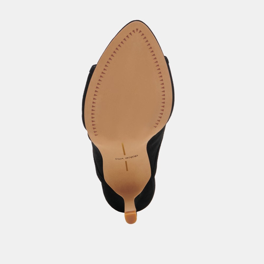 Dolce Vita Mandel Heels Onyx Suede