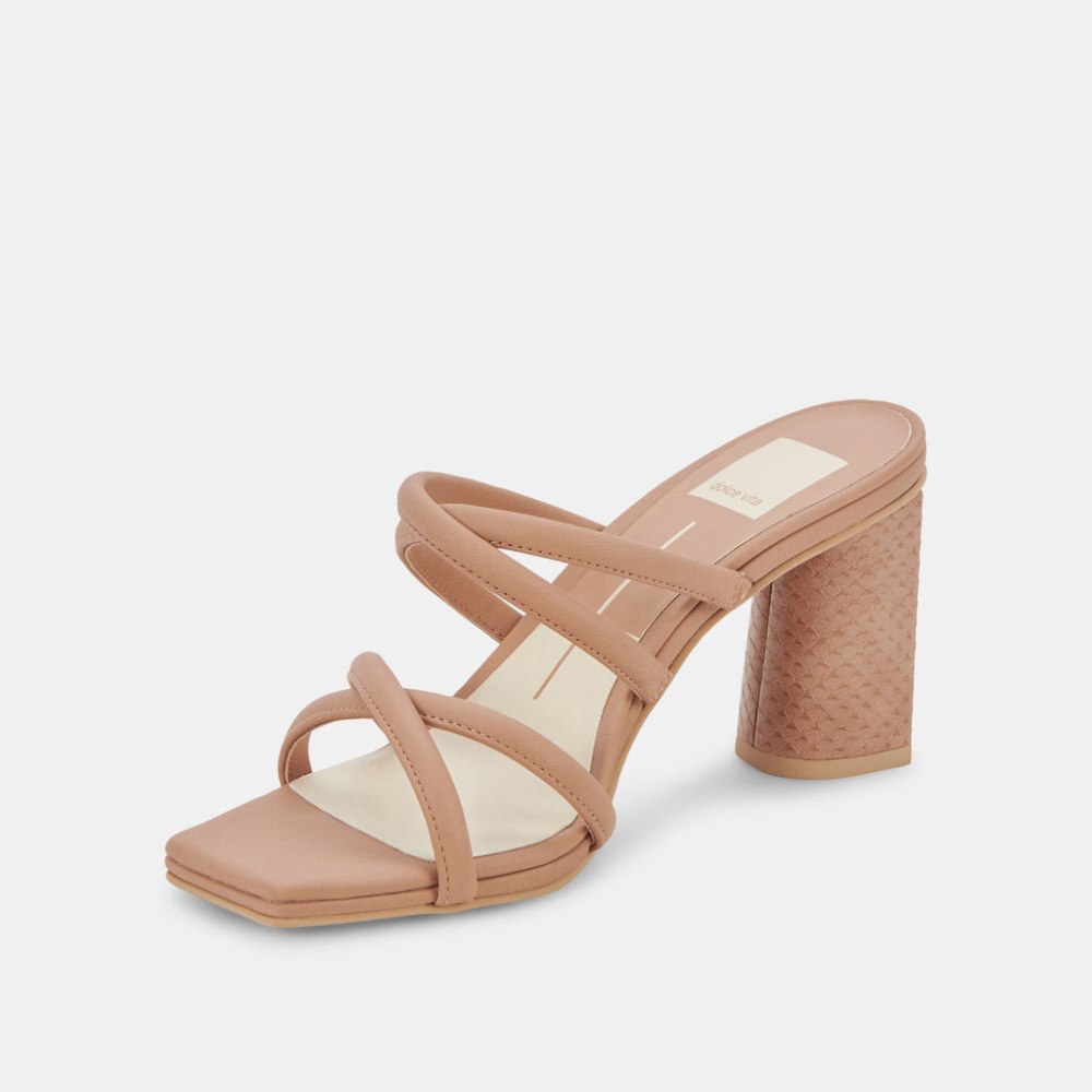 Dolce Vita Patsi Wide Heels Cafe Leather