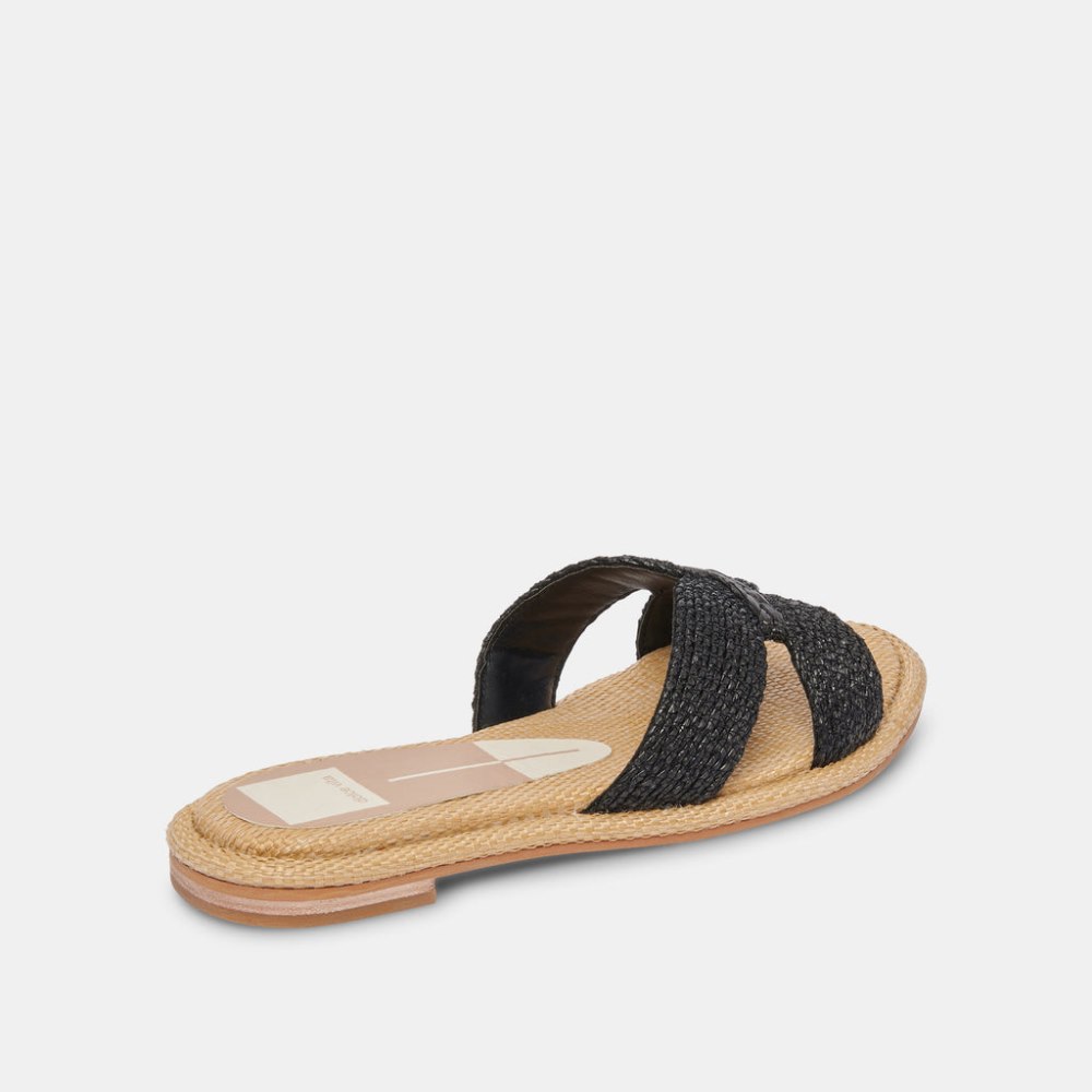 Dolce Vita Atomic Sandals Black Raffia