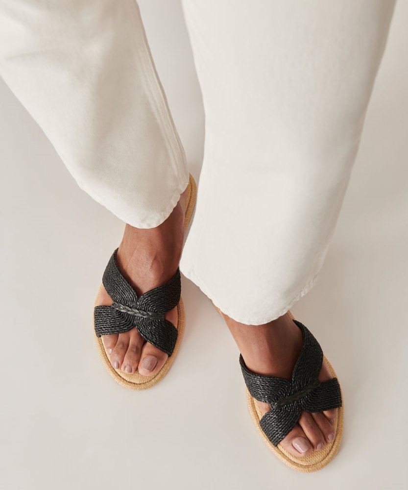 Dolce Vita Atomic Sandals Black Raffia