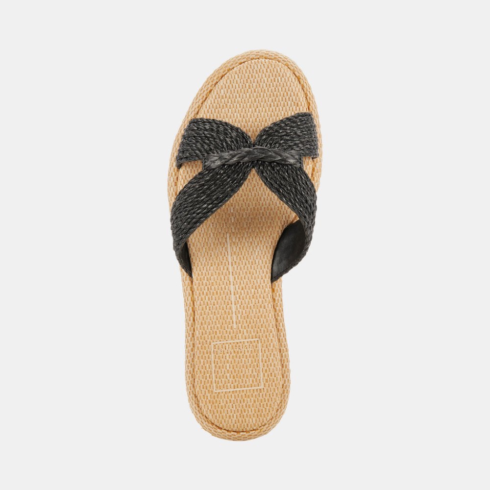 Dolce Vita Atomic Sandals Black Raffia
