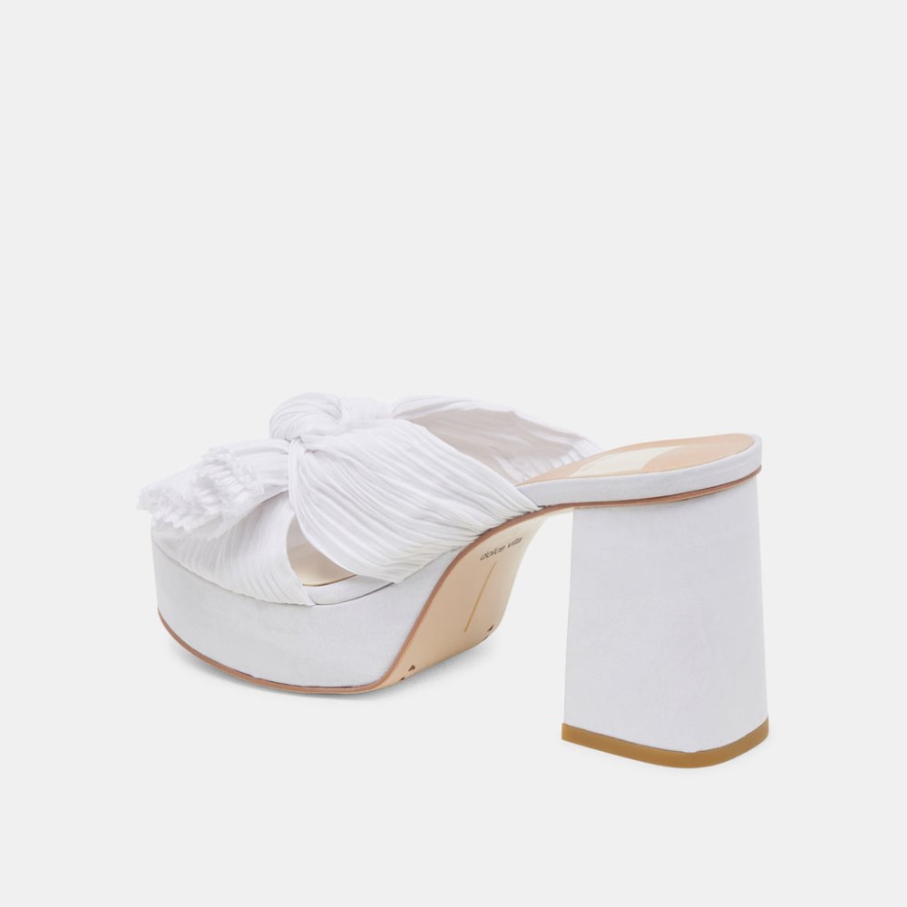 Dolce Vita Blare Heels White Satin