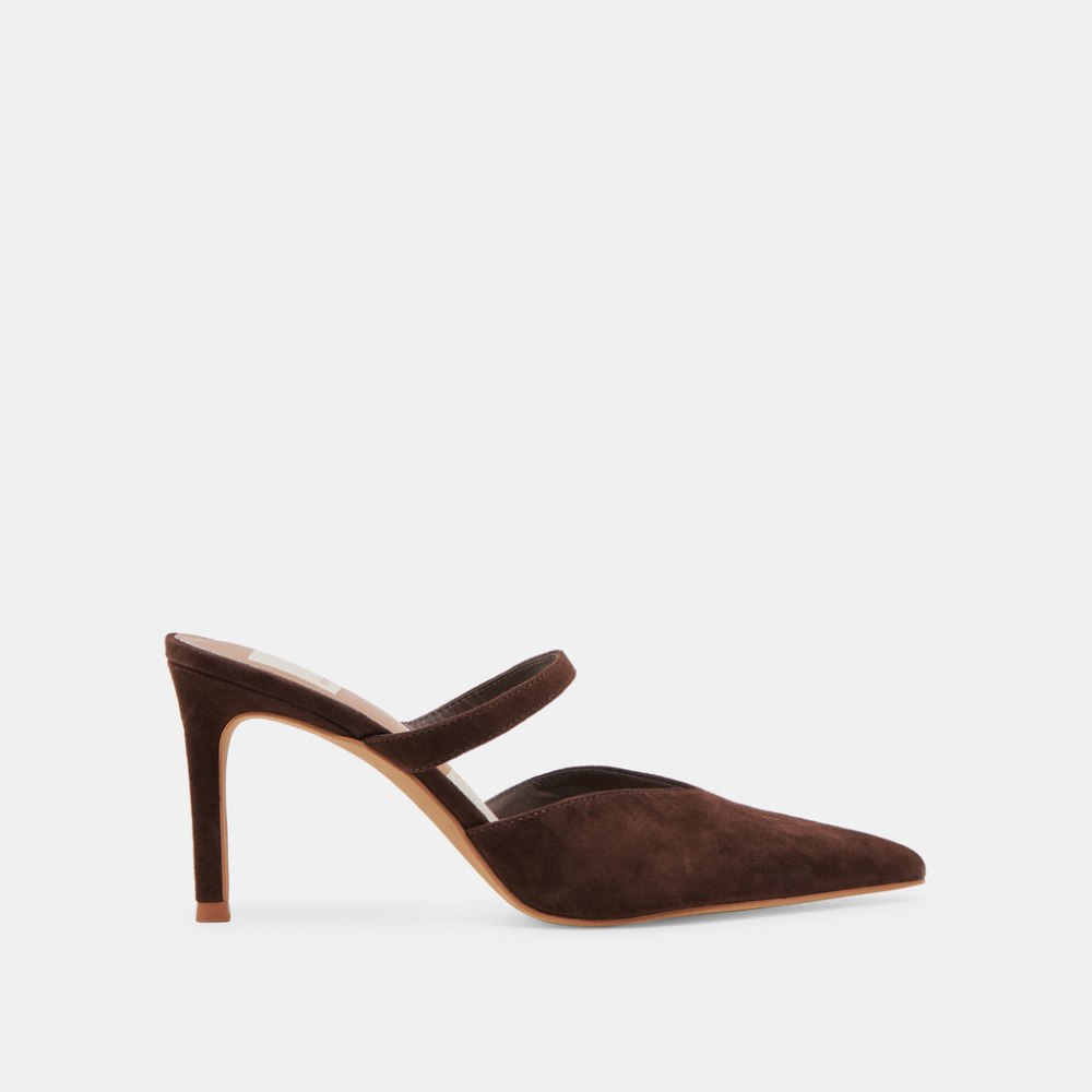 Dolce Vita Kanika Heels Dk Brown Suede