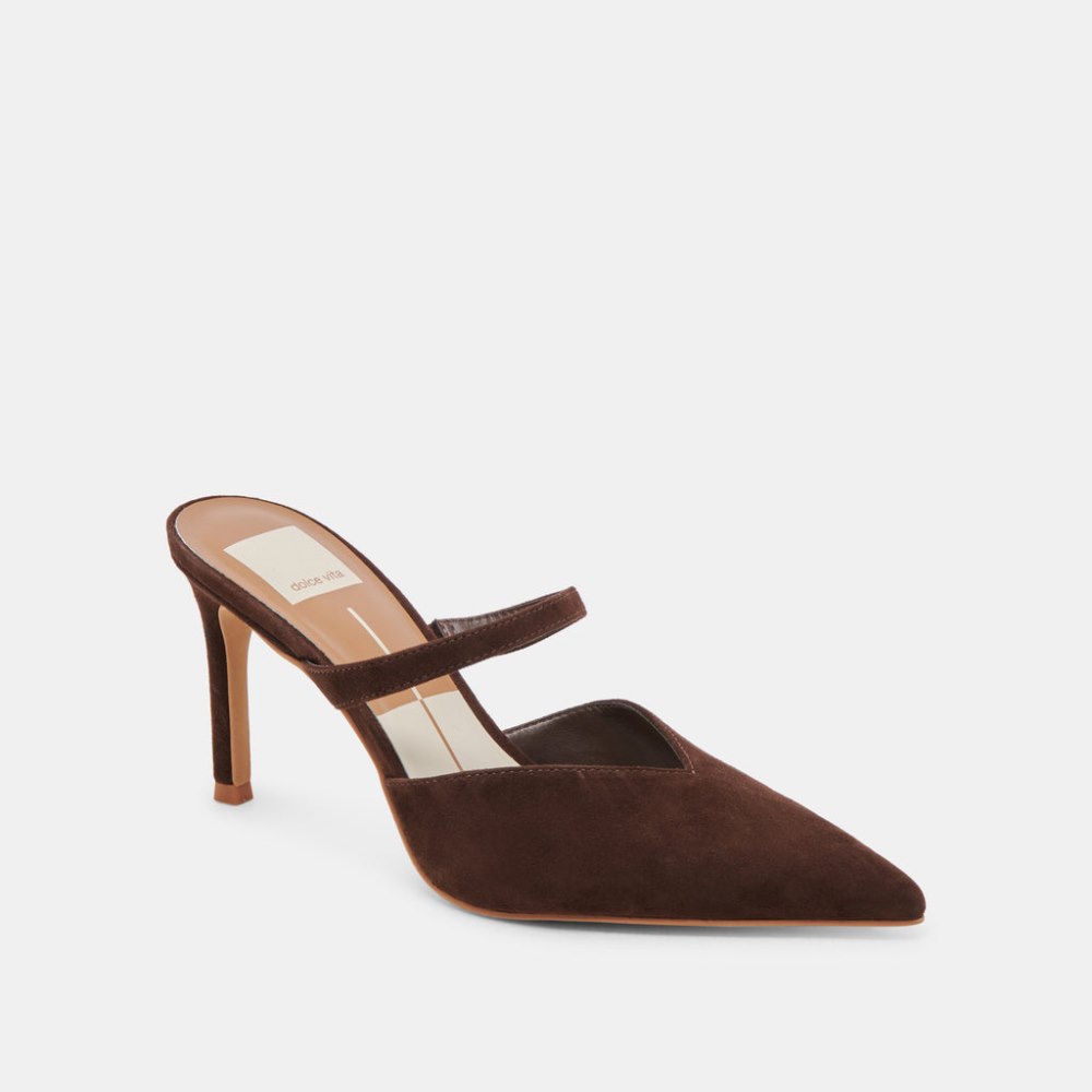 Dolce Vita Kanika Heels Dk Brown Suede