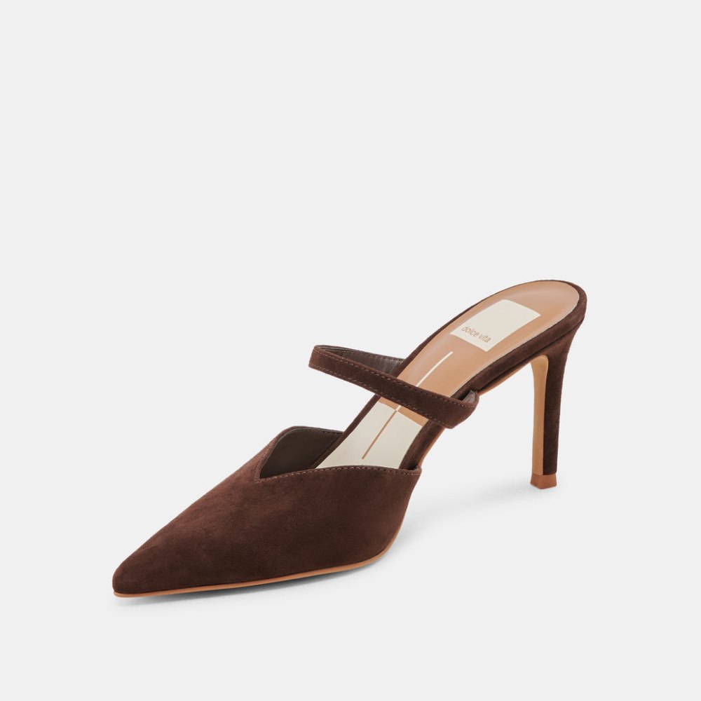 Dolce Vita Kanika Heels Dk Brown Suede