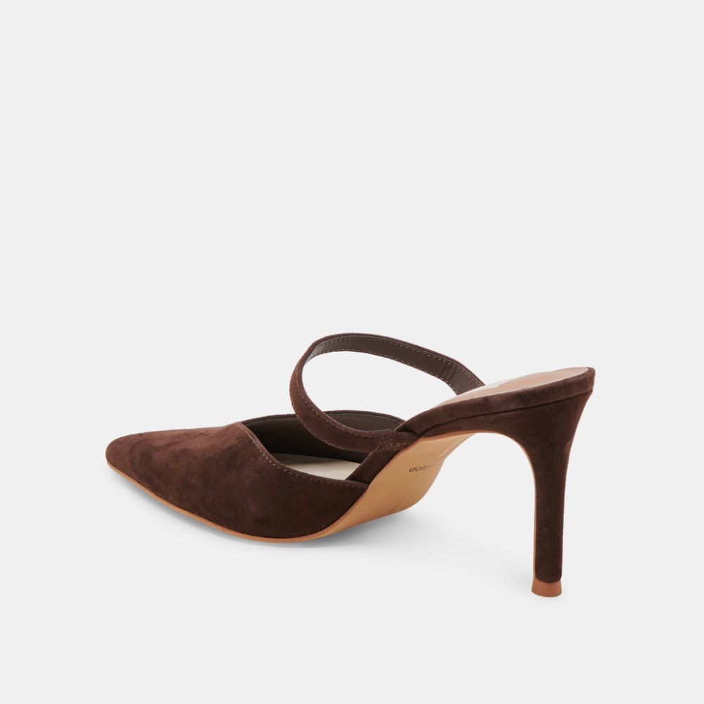 Dolce Vita Kanika Heels Dk Brown Suede
