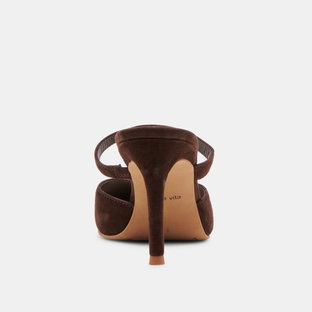 Dolce Vita Kanika Heels Dk Brown Suede