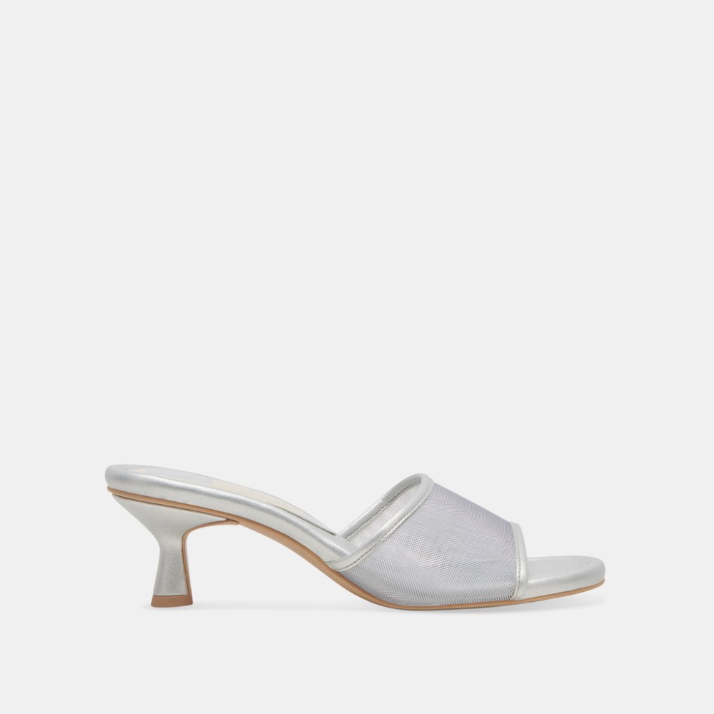 Dolce Vita Meeza Heels Silver Mesh