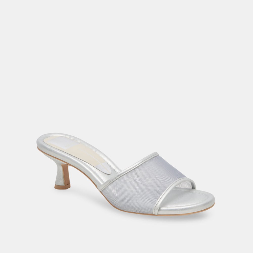 Dolce Vita Meeza Heels Silver Mesh