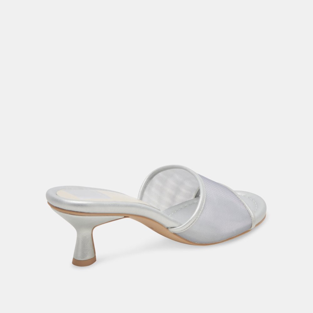 Dolce Vita Meeza Heels Silver Mesh