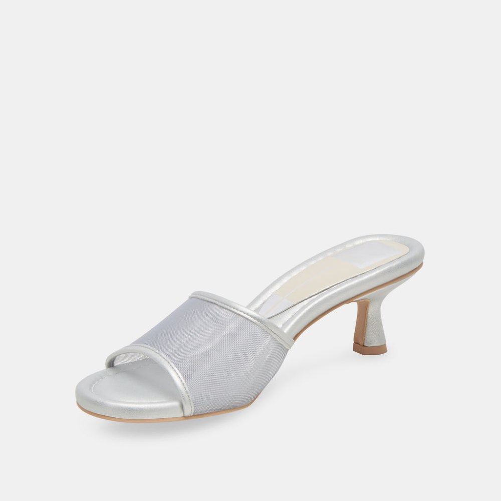 Dolce Vita Meeza Heels Silver Mesh
