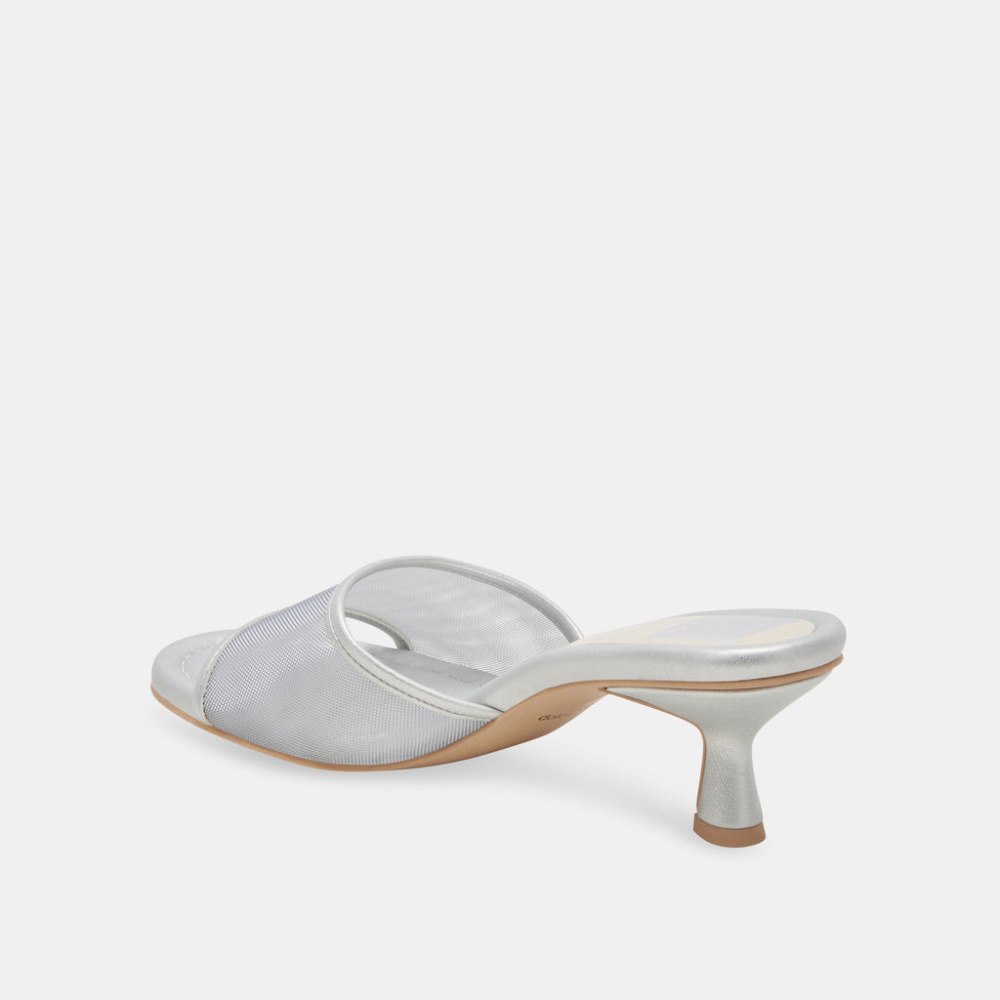 Dolce Vita Meeza Heels Silver Mesh