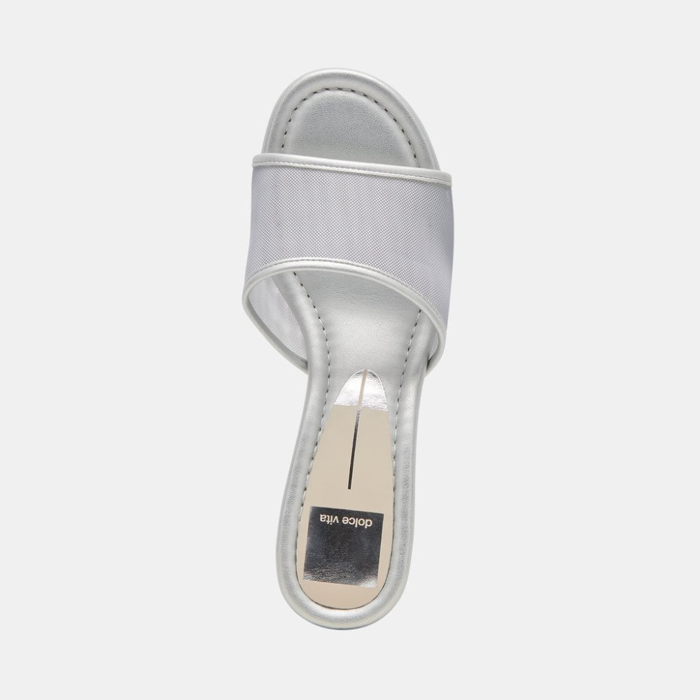 Dolce Vita Meeza Heels Silver Mesh