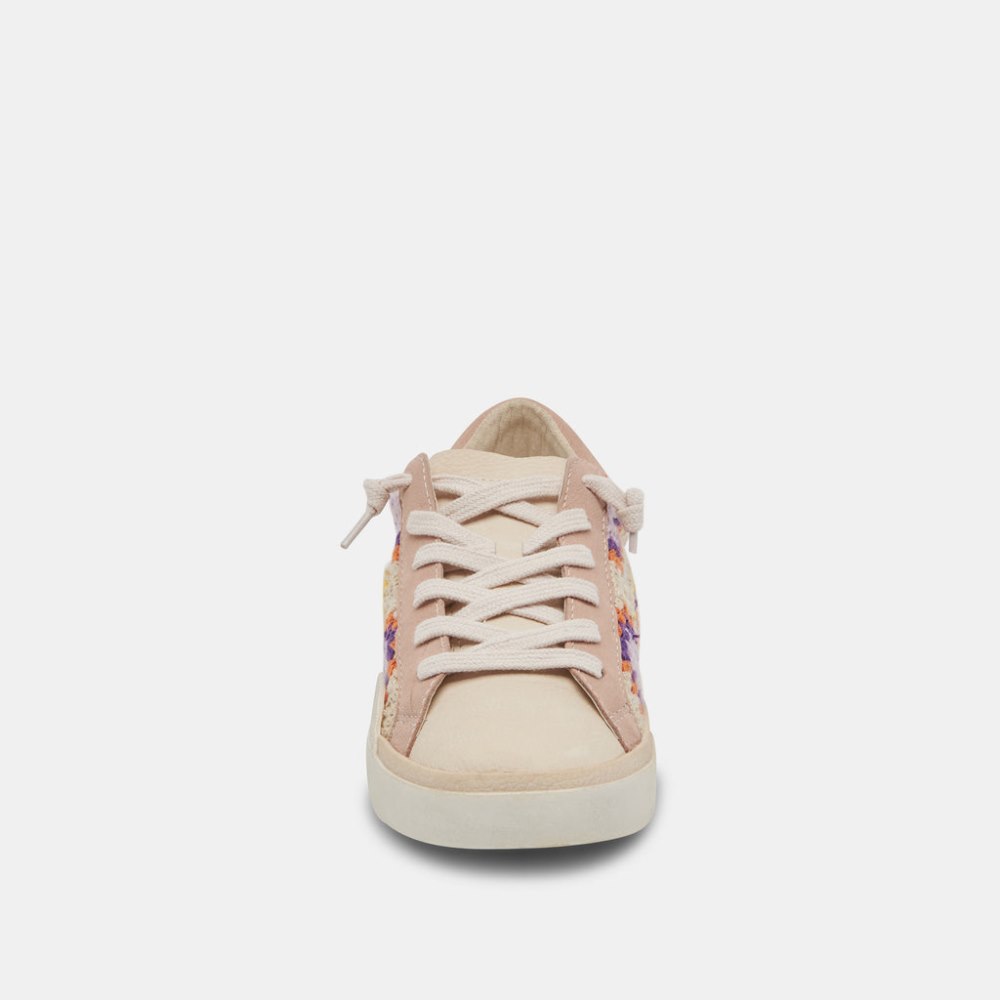 Dolce Vita Zina Crochet Sneakers Purple Floral Crochet