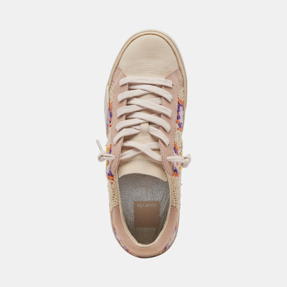 Dolce Vita Zina Crochet Sneakers Purple Floral Crochet