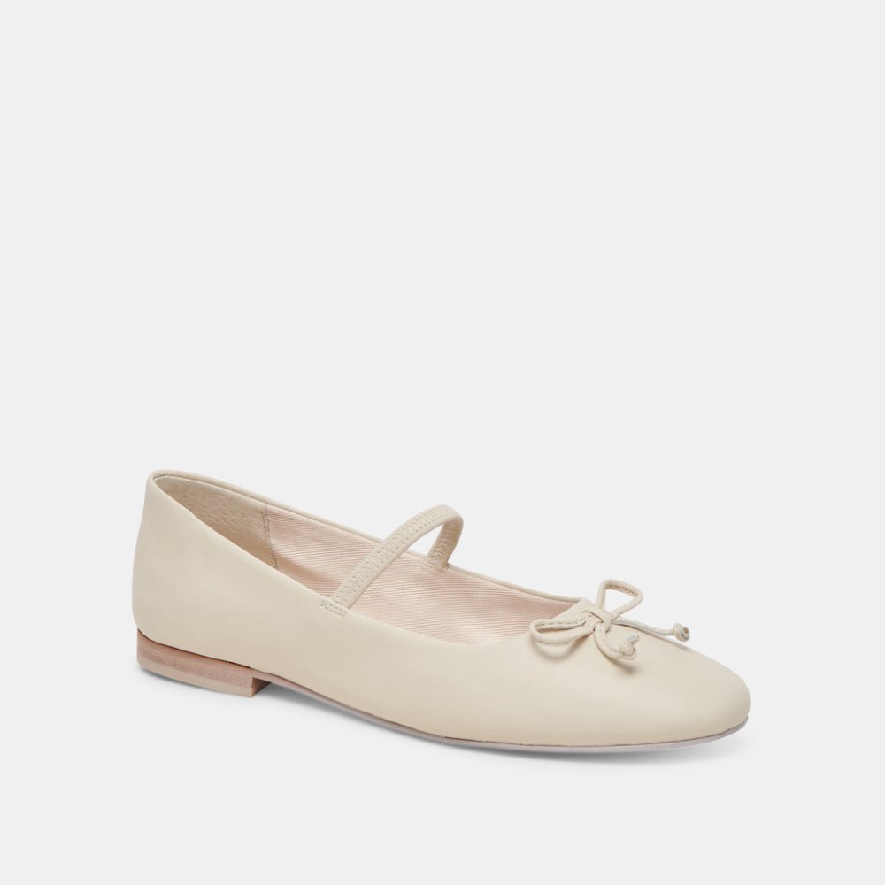 Dolce Vita Carin Ballet Flats Ivory Leather