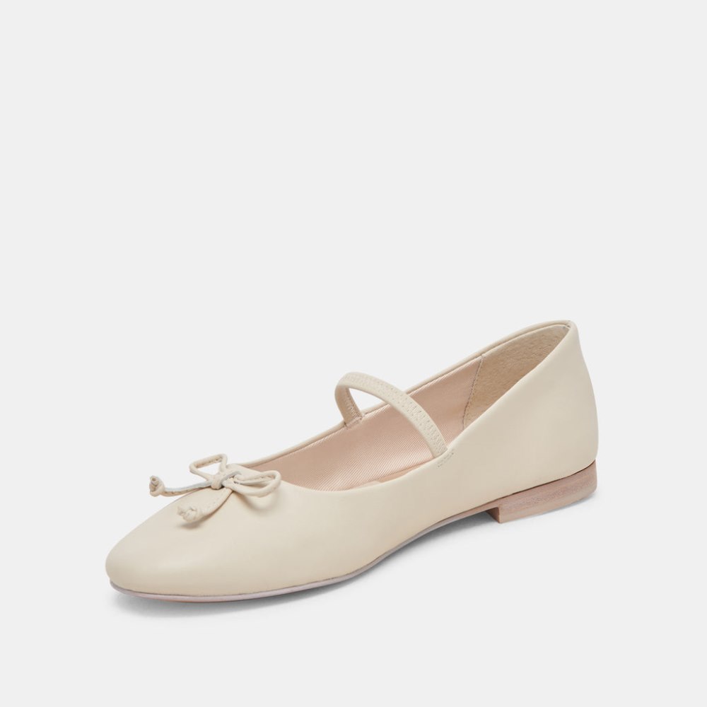 Dolce Vita Carin Ballet Flats Ivory Leather