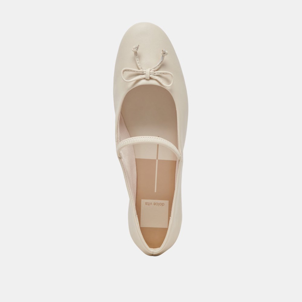 Dolce Vita Carin Ballet Flats Ivory Leather