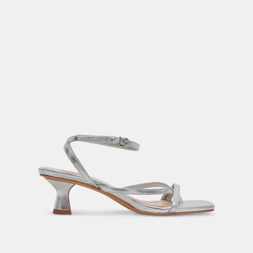 Dolce Vita Baylor Heels Silver Metallic Leather